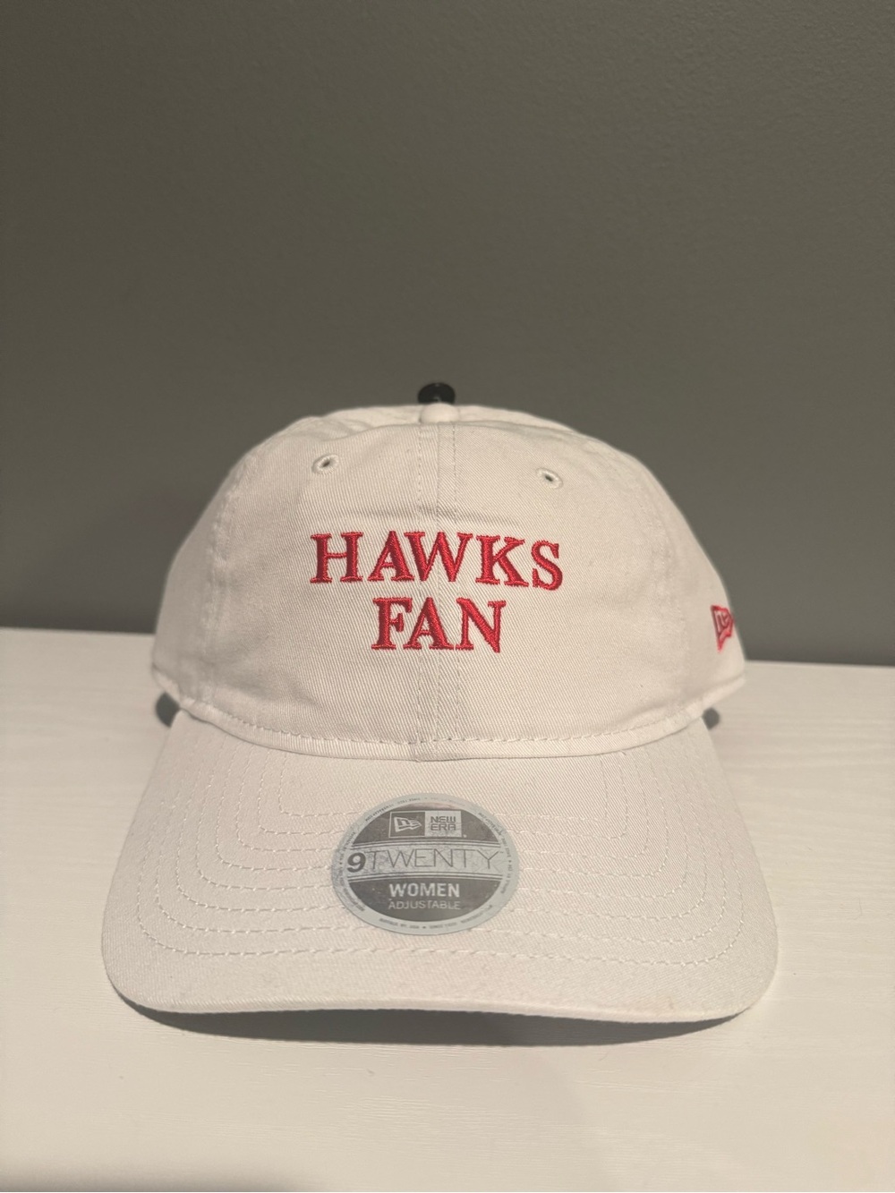 New Era White and Red "HAWKS FAN" Baseball Cap